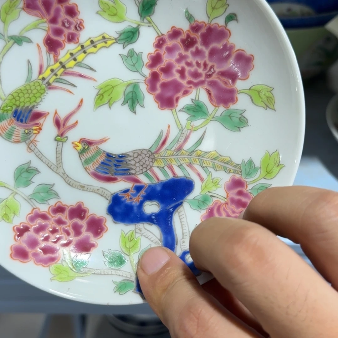 瓷片摆件手绘瓷器全部处理