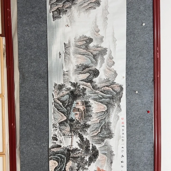 国画手绘国画云峰千里秀