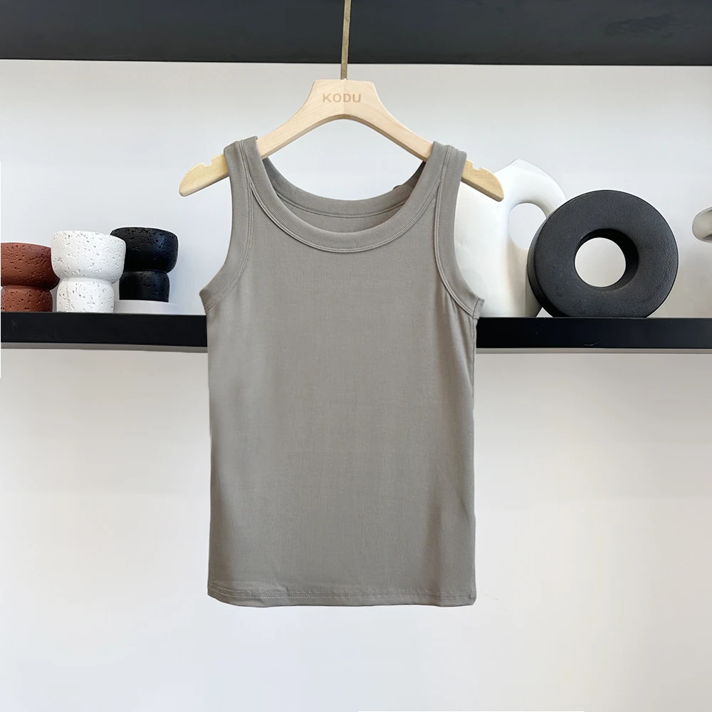 S【刻度KODU】NZ-5600夏季休闲百搭宽带坑条四色无袖打底背心