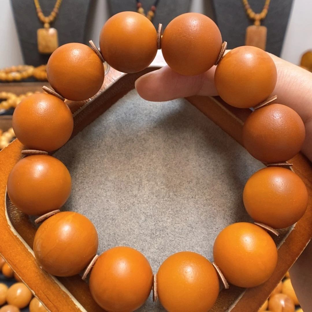 未镶嵌蜜蜡手链蜜蜡