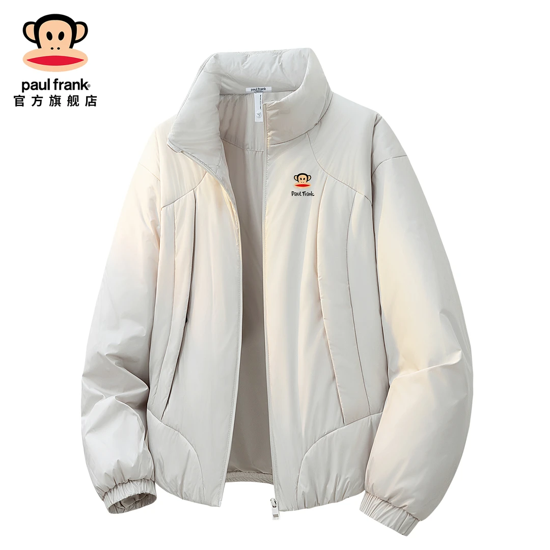 paul frank/大嘴猴保暖加厚棉服外套男冬季新款潮流百搭宽松棉衣