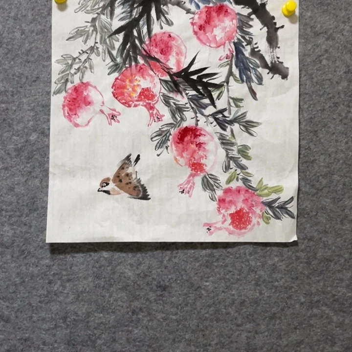 带灯款大鱼书画艺术作品三尺斗方