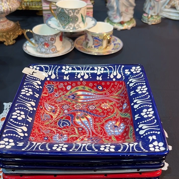 陶瓷8寸波西米亚方深盘