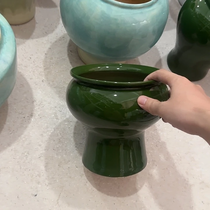 白泥花盆微瑕无孔