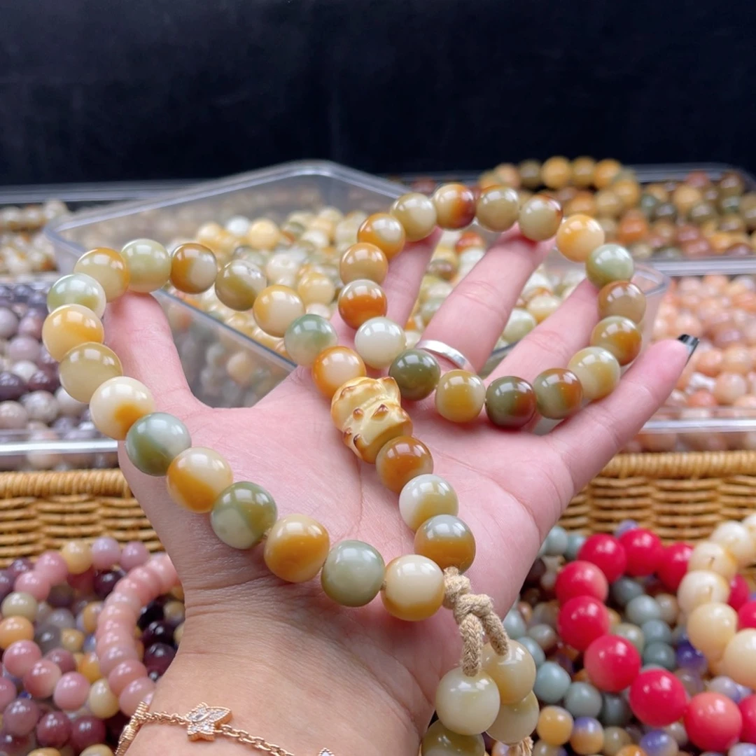 白玉菩提吊坠k13.5mm20颗 干磨糖壳