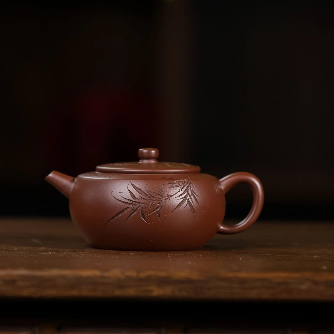 汪汪茶器 鼓韵 刘向东 紫脂泥 150cc mft家用紫砂壶