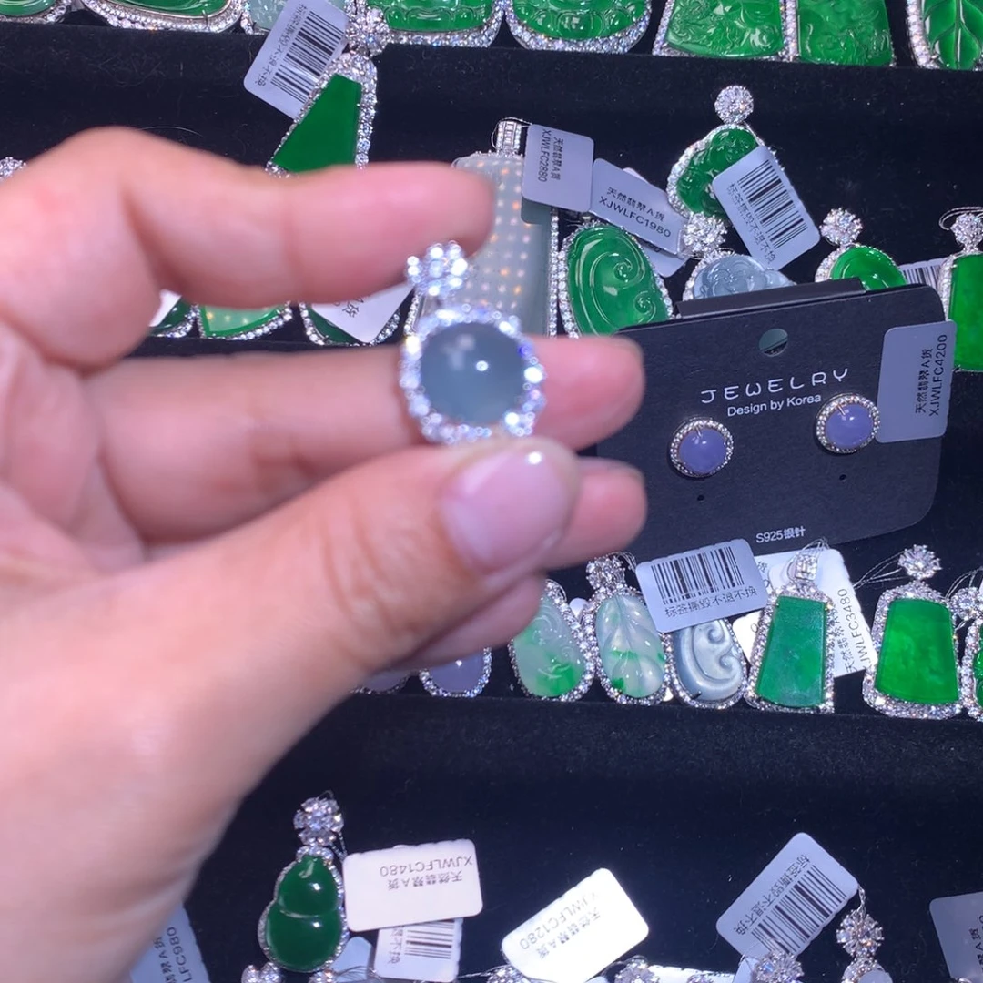 【闪购商品】银S925镶嵌戒指翡翠