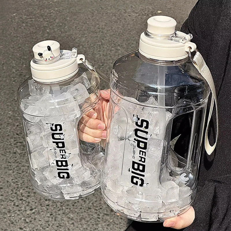 suohe/索赫大容量水杯女学生夏季高颜值吨桶吨户外运动吸管太空杯