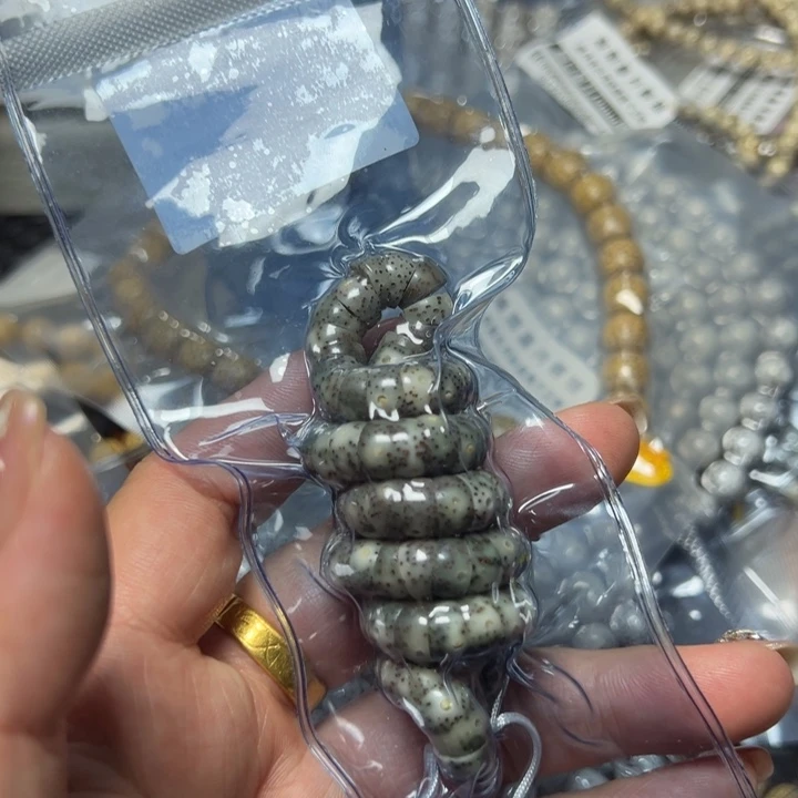 星月菩提手串石玉绿大肠8