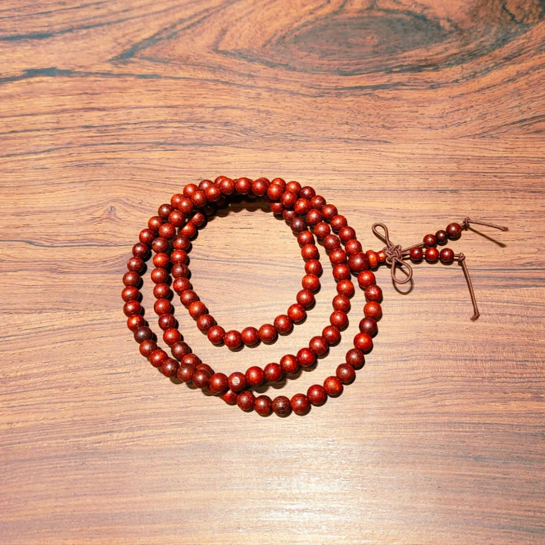 染料紫檀（血檀）108珠手串可送礼可自用