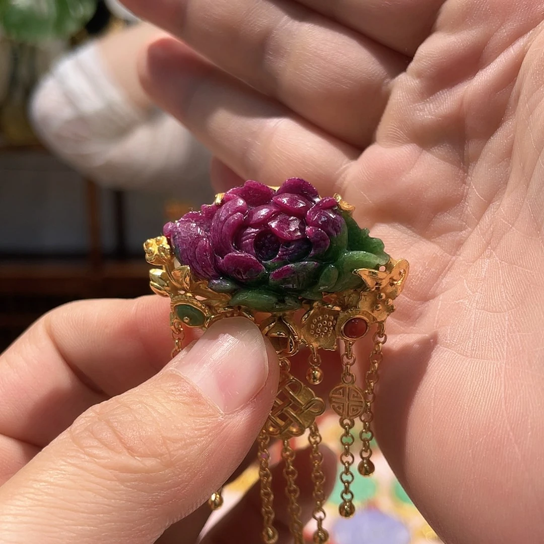 锦纶非金属戒指红宝