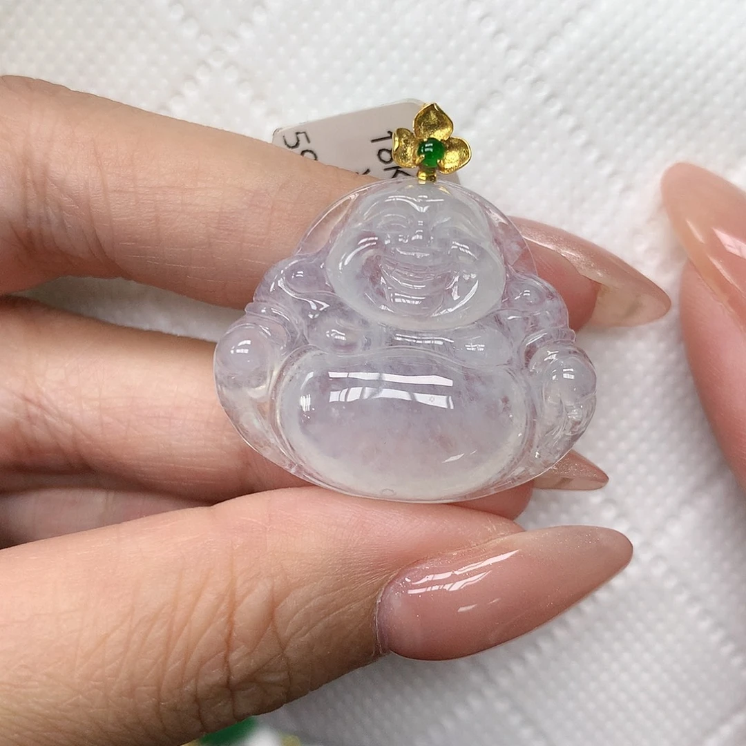 颈饰18K金镶嵌翡翠