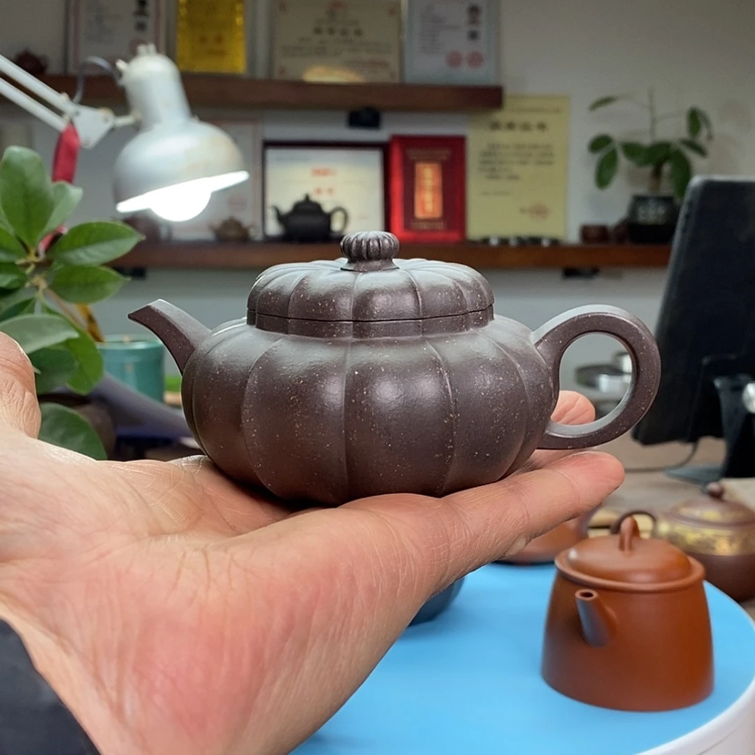 【闪购商品】紫泥茶壶菱花仙子:180CC裴顺良:国高工