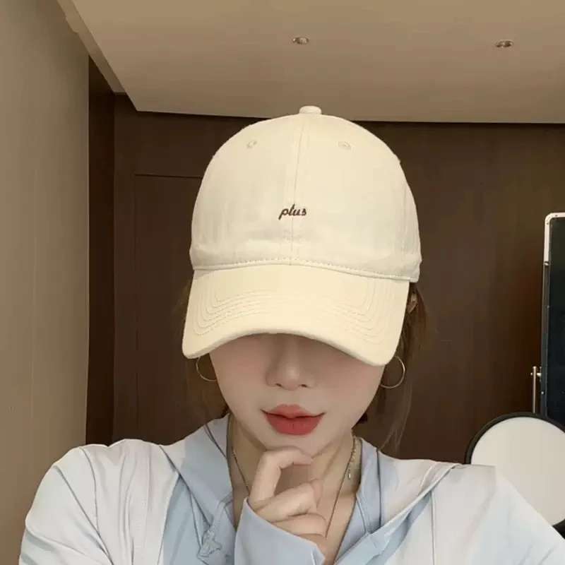 韩版小字母刺绣棒球帽休闲时尚百搭四季户外运动大帽檐防晒软顶款