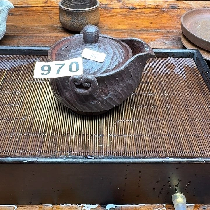 纯手工制作粗陶茶具