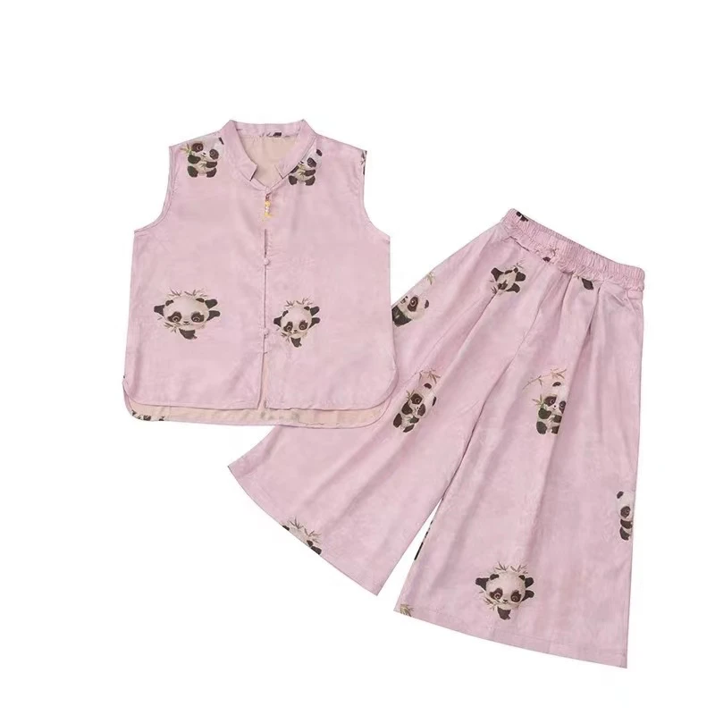 新中式女童夏装洋气甜美时尚国风套装