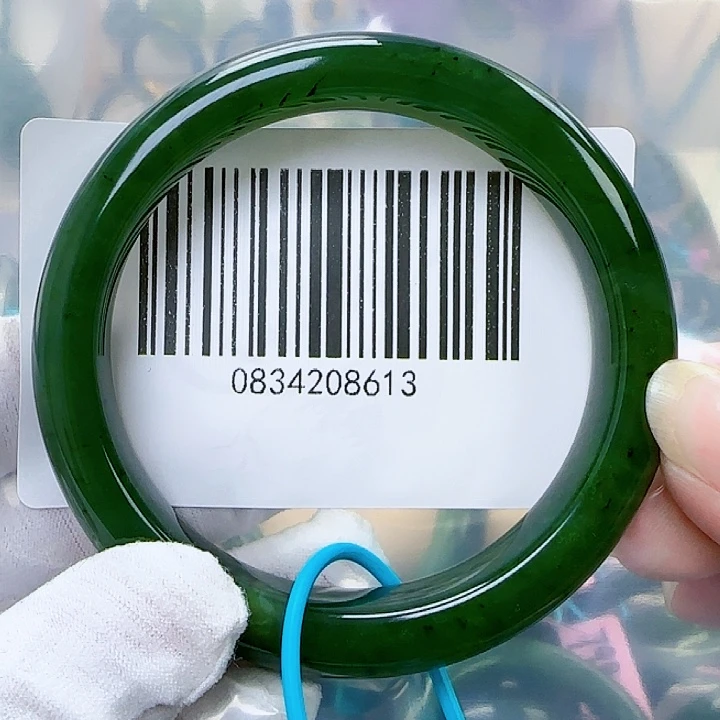 和田玉未镶嵌手镯微瑕61.5