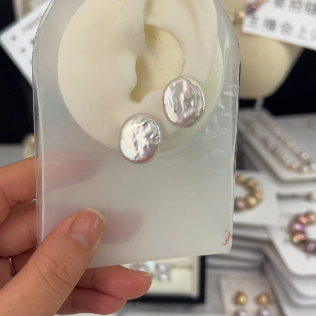 淡水珍珠耳饰银S925镶嵌