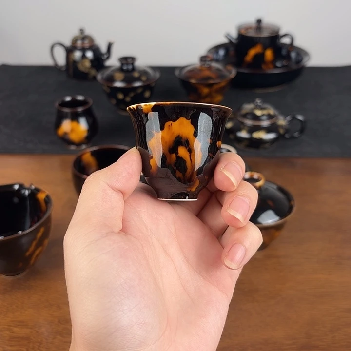 瓷玳瑁釉闻香小客杯
