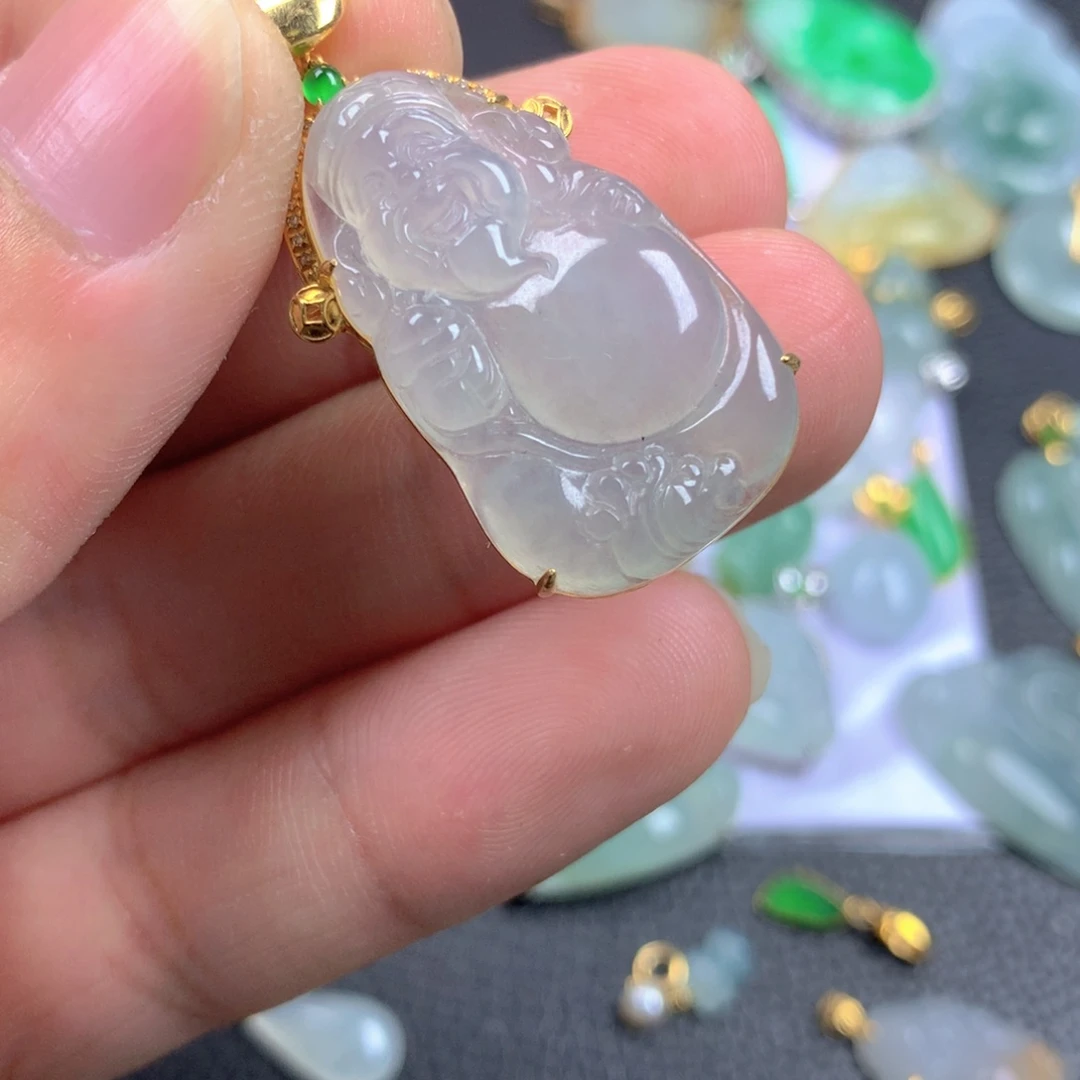 【闪购商品】翡翠18K金镶嵌颈饰为**事翡翠