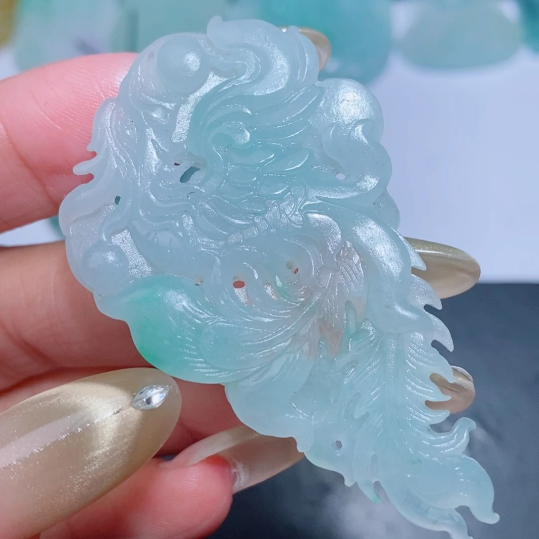 定制翡翠未镶嵌毛货翡翠挂件