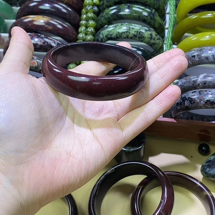 方钠石未镶嵌红伊丁手镯5号