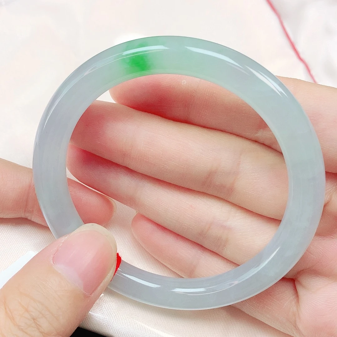 翡翠未镶嵌手镯抖音3号