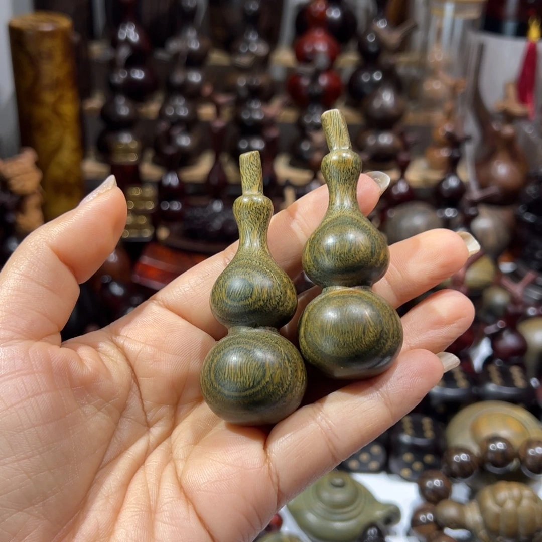 香榧木绿檀绿檀葫芦一对