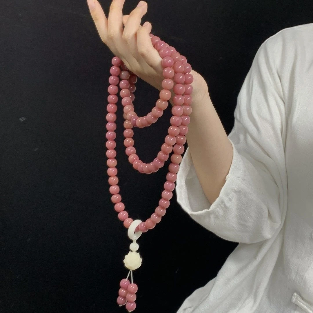 （赠盘玩袋手套）乌梅子酱菩提原创手作菩提手持脖挂108颗佛珠念珠