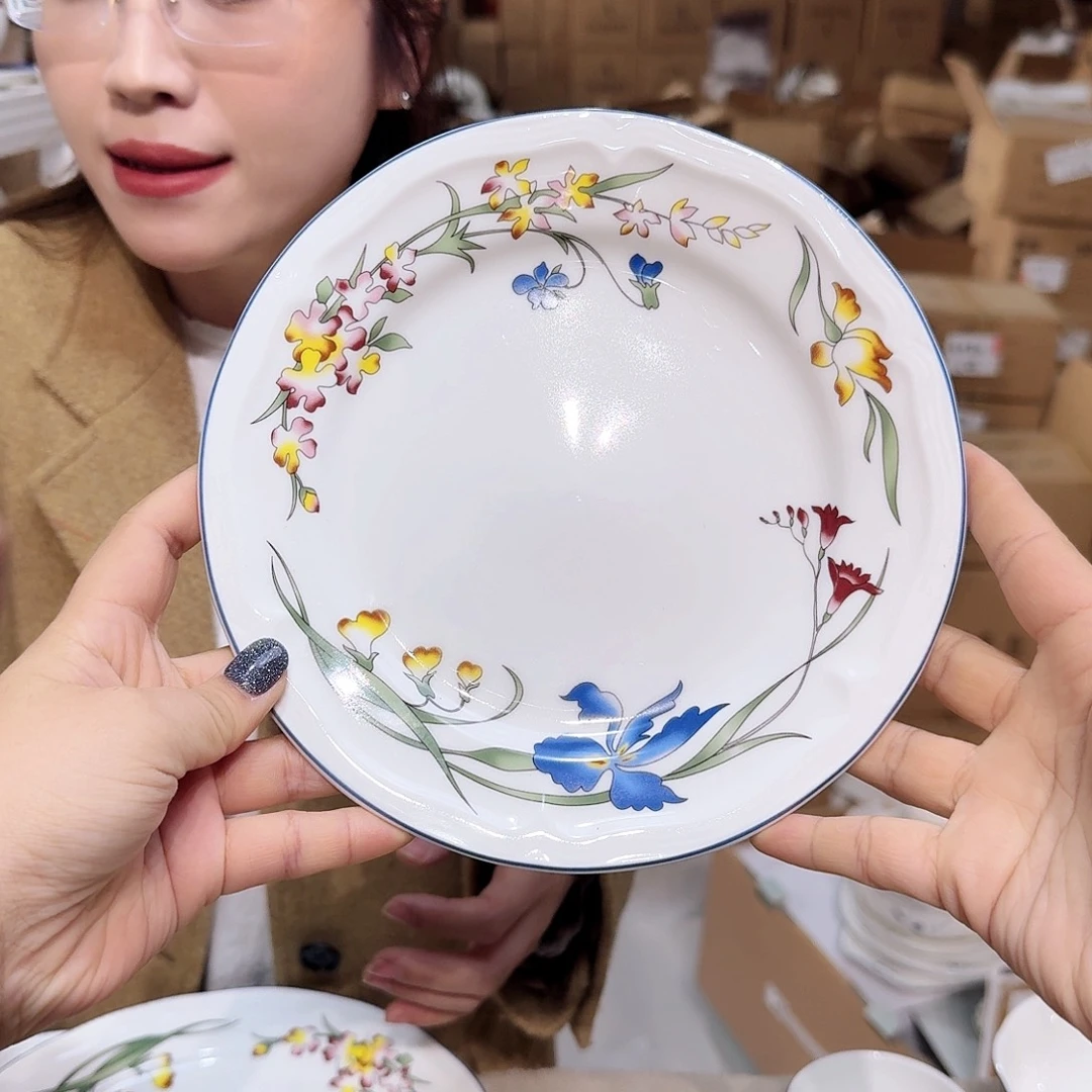 骨瓷骨瓷8英寸20cm平盘一只外贸骨瓷