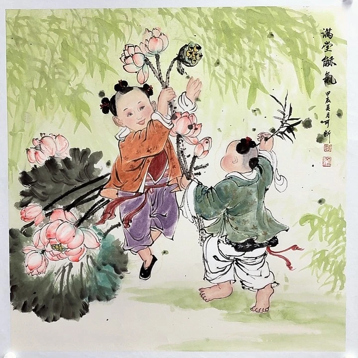 国画亲笔手绘放心去藏