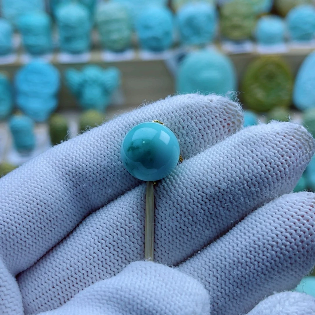 绿松石未镶嵌珠宝奇石13mm