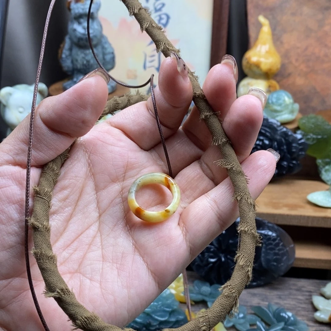 瑶***清蛇纹石玉未镶嵌吊坠(赠链)
