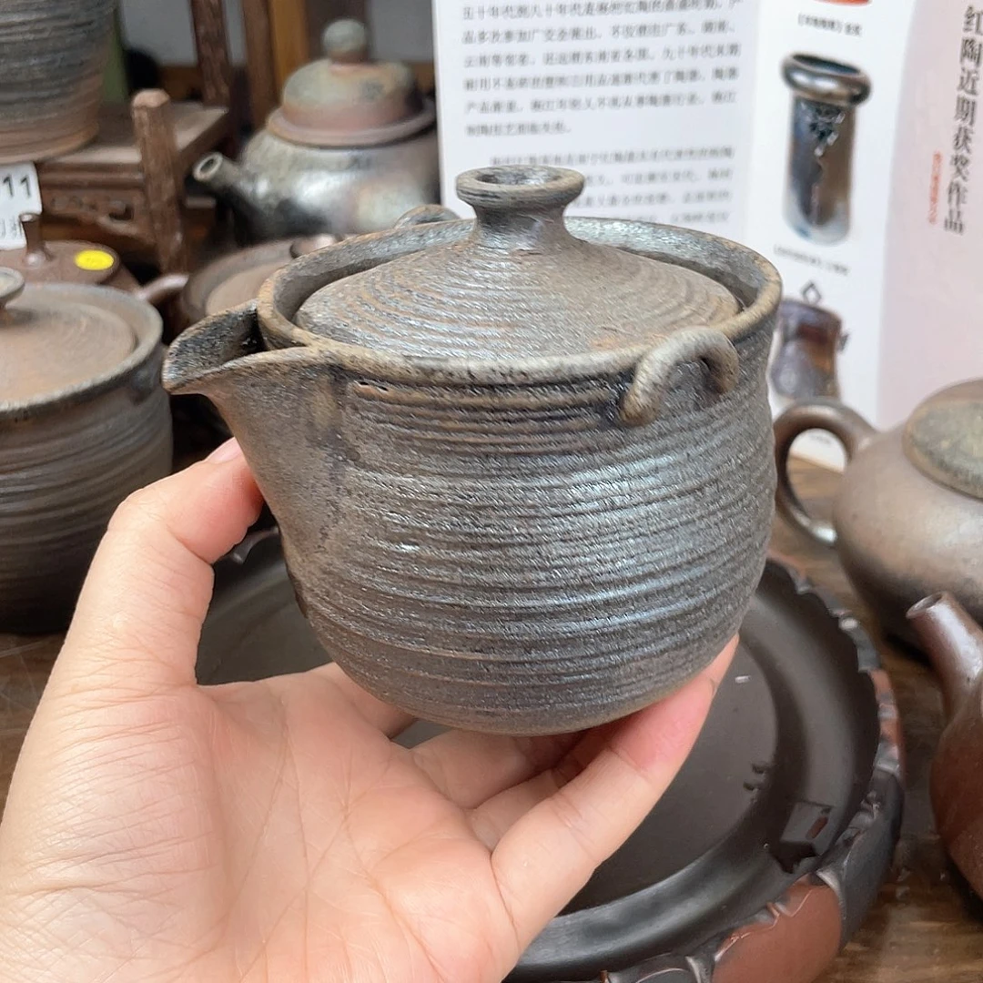 壶广西南宁红陶柴烧壶220毫升