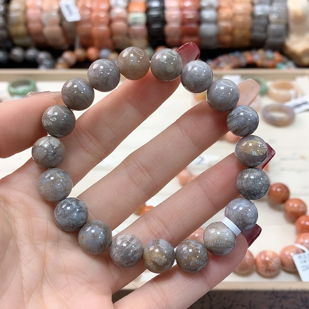 硅化珊瑚（珊瑚玉）手链未镶嵌梦***羽590