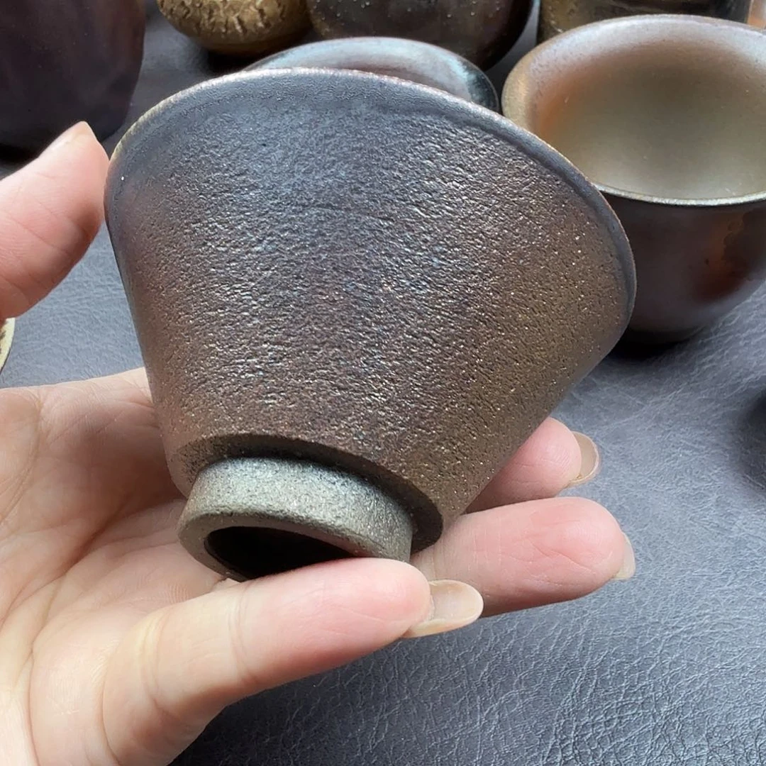 手工手作柴烧主人杯