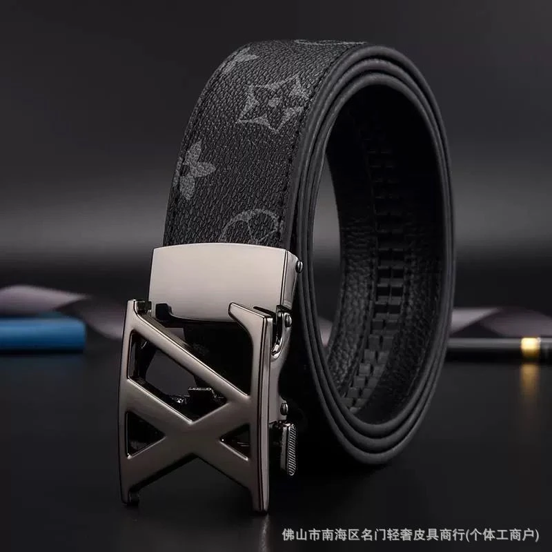源头工厂字母百搭耐用休闲自动商务潮流牛皮裤带新款腰带男士皮带
