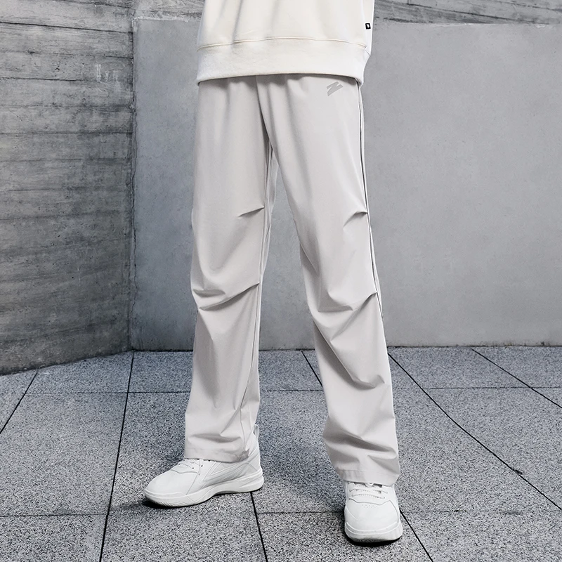 有志者UZIS新意梭织运动长裤2025新款美式休闲宽松跑步直筒训练裤