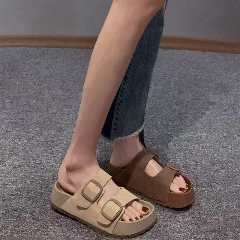 【顺丰速达】百搭小众拖鞋女款2025新款爆款厚底增高一脚蹬凉拖鞋