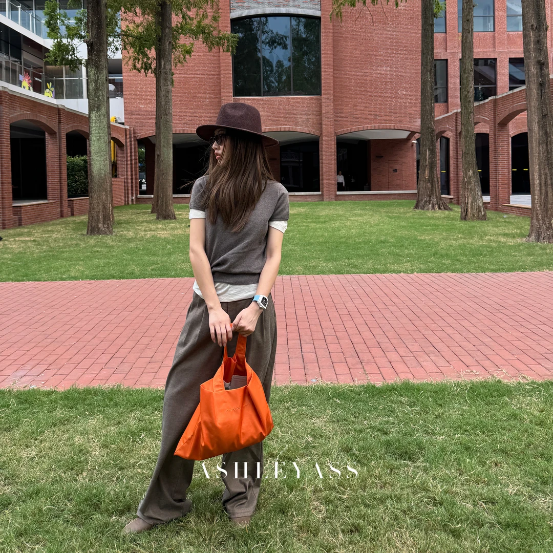 【ASHLEYASS】“彩虹衫”15针工艺羊毛混纺无缝小飞袖上衣LSM251053W