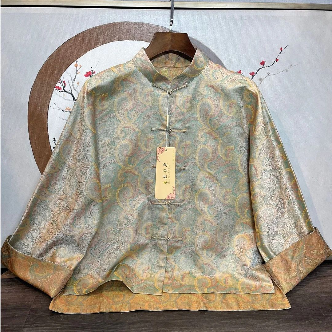 华族经典【年华】真丝宋锦春秋外套上衣