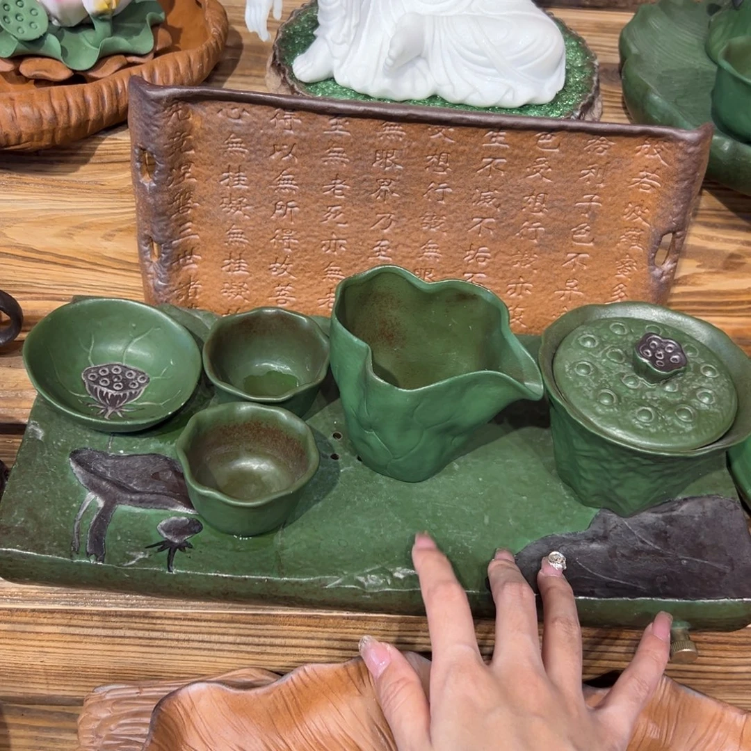 裸烧老岩泥原矿茶具