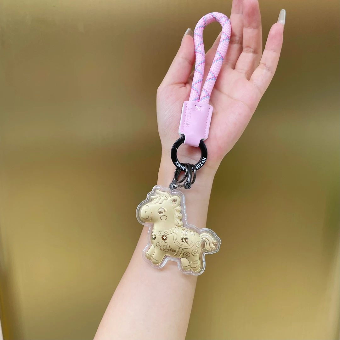 潮款钥匙扣送女友礼物马上有钱女款通用短款可爱情侣创意ins卡通