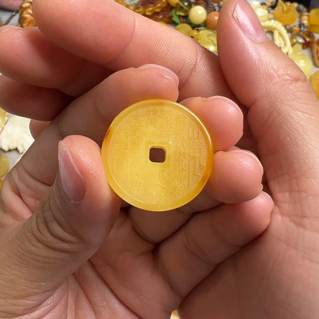 蜜蜡未镶嵌裸石包挂