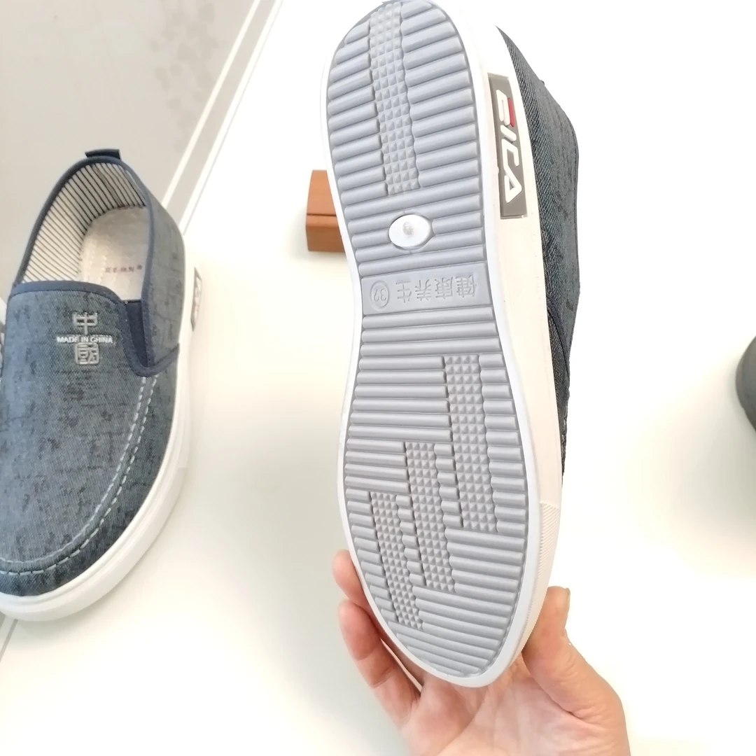 男士春秋透气防滑素面休闲风轻便低帮牛筋底轻质软底布鞋男鞋平底