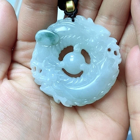 翡翠颈饰未镶嵌天然缅甸翡翠a货