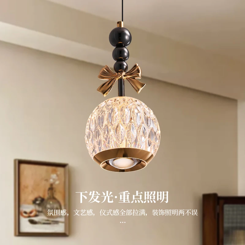 卧室床头小吊灯简约现代轻奢高级感氛围灯客厅吊线灯背景墙长线灯