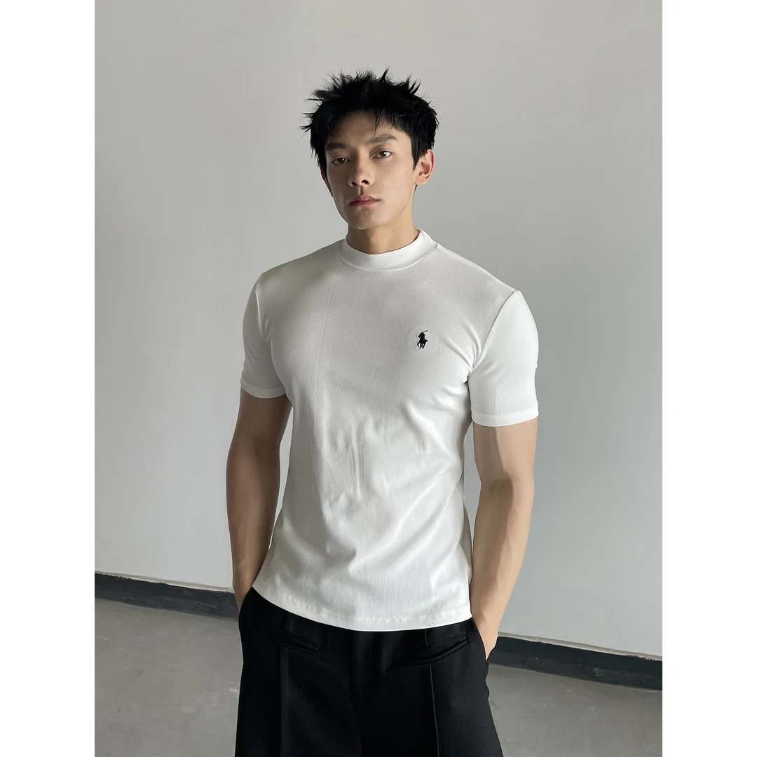 DAY NY美式小战马老钱风短袖t恤新贵高级感vintage上衣男休闲tee