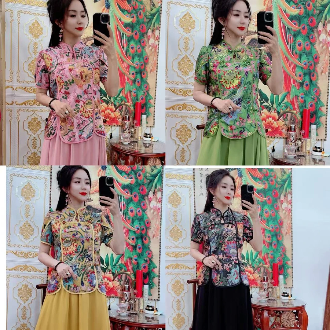 民族风百搭古韵古风盘扣套装611