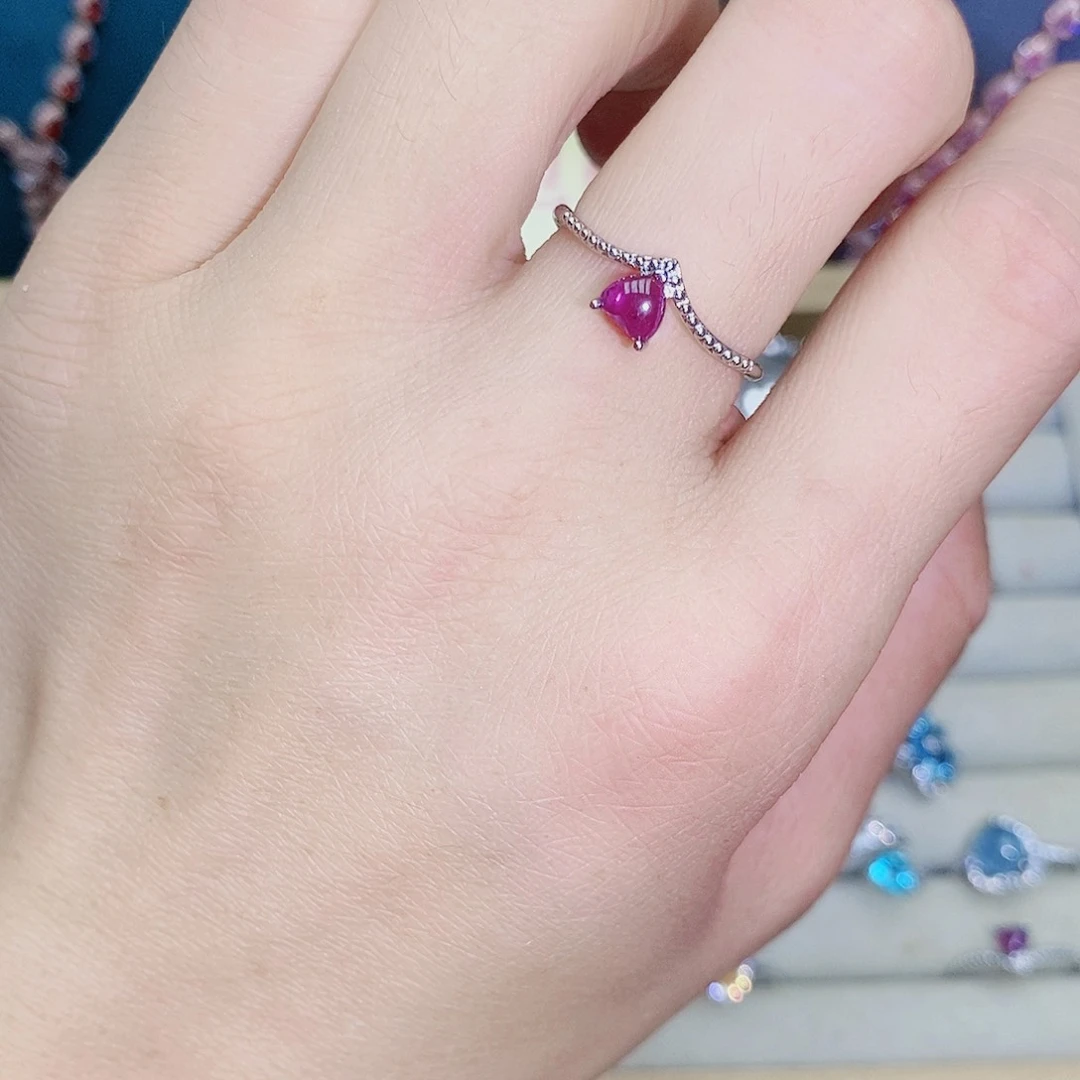 石榴石（紫牙乌）戒指未镶嵌